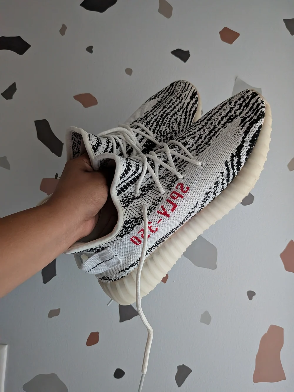 Mens zebra 350 knit sneaker